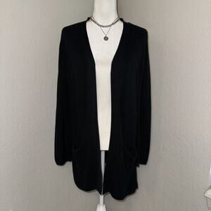 Old Navy Open-Front Longline Cardigan Sweater Women's Small Black Long Sleeve